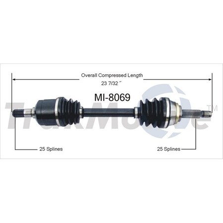 Surtrack Axle Cv Axle Shaft, Mi-8069 MI-8069